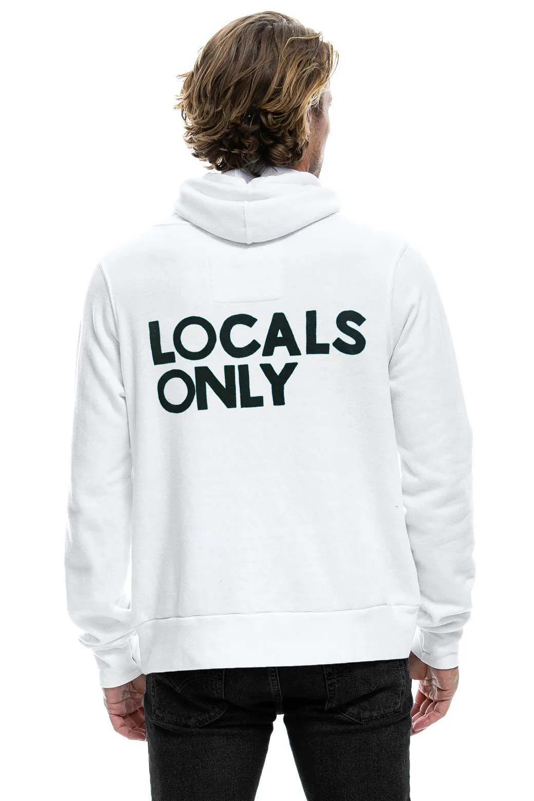 LOCALS ONLY HOODIE - WHITE sold by Aviator Nation product image thumbnail 3