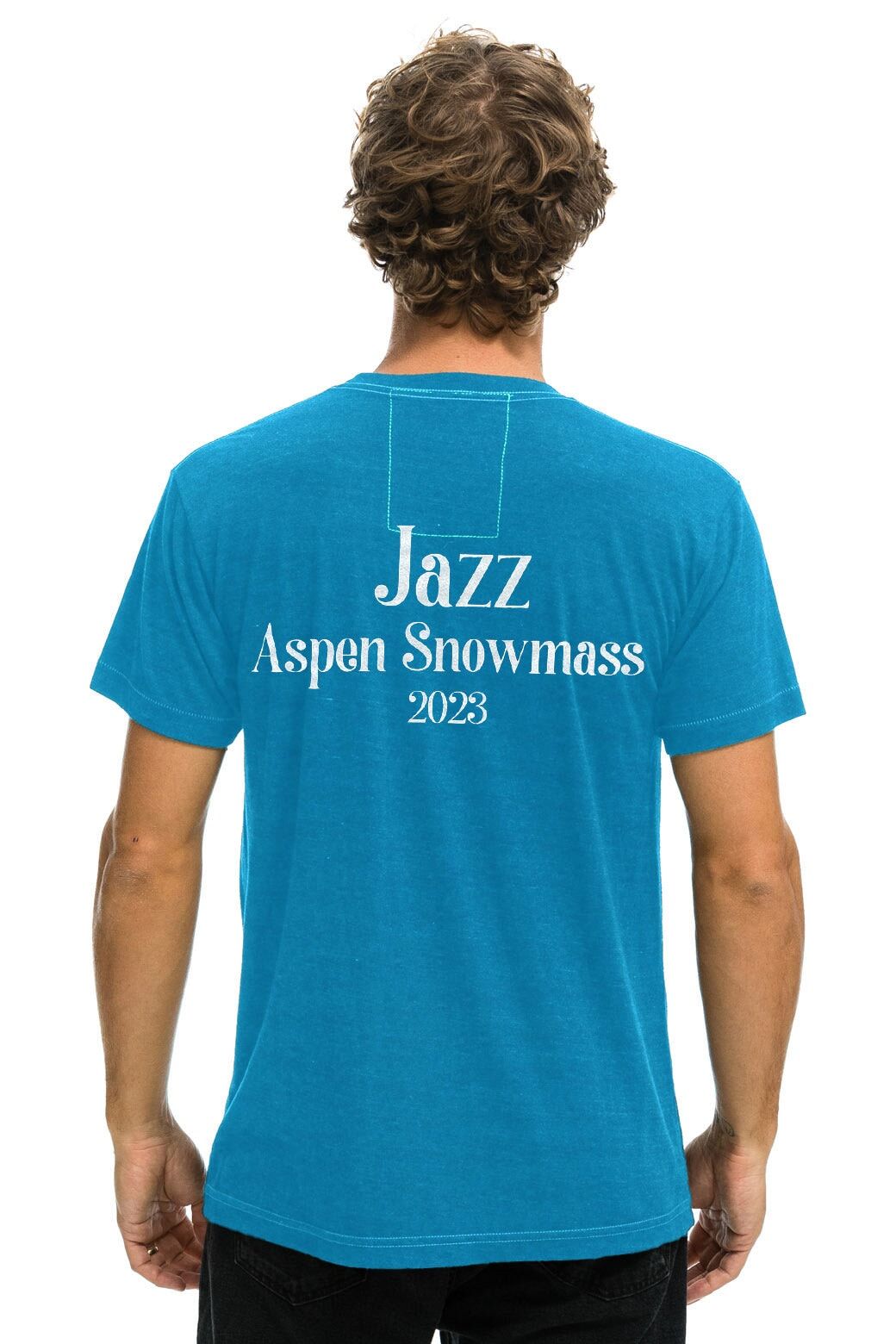 JAZZ ASPEN SNOWMASS 2023 TEE - OCEAN sold by Aviator Nation product image thumbnail 3