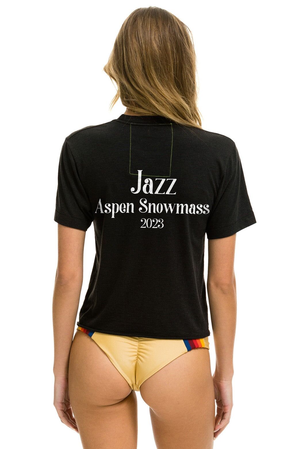 JAZZ ASPEN SNOWMASS 2023 BOYFRIEND TEE - BLACK sold by Aviator Nation product image thumbnail 2