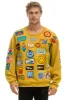 VINTAGE PATCH RELAXED CREW SWEATSHIRT - KHAKI sold by Aviator Nation