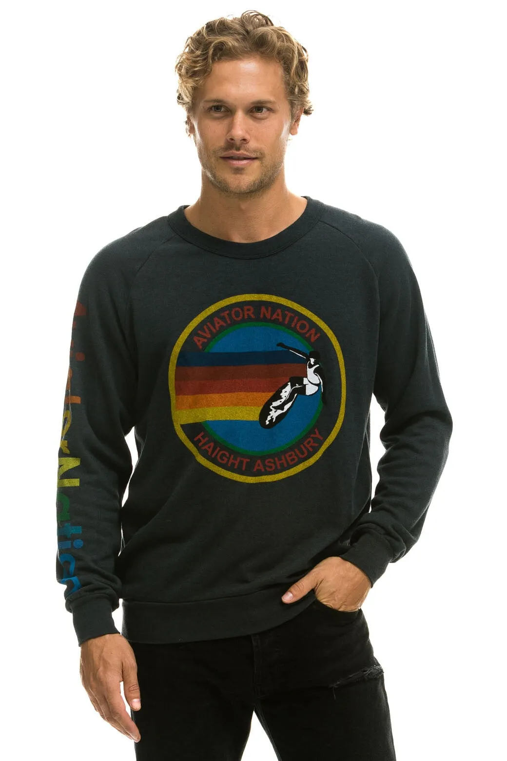AVIATOR NATION HAIGHT ASHBURY SWEATSHIRT - CHARCOAL sold by Aviator Nation product image thumbnail 2