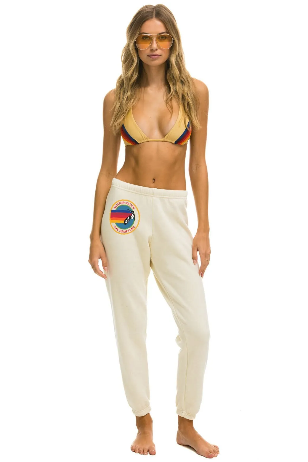 AVIATOR NATION HAMPTONS SWEATPANTS - VINTAGE WHITE sold by Aviator Nation