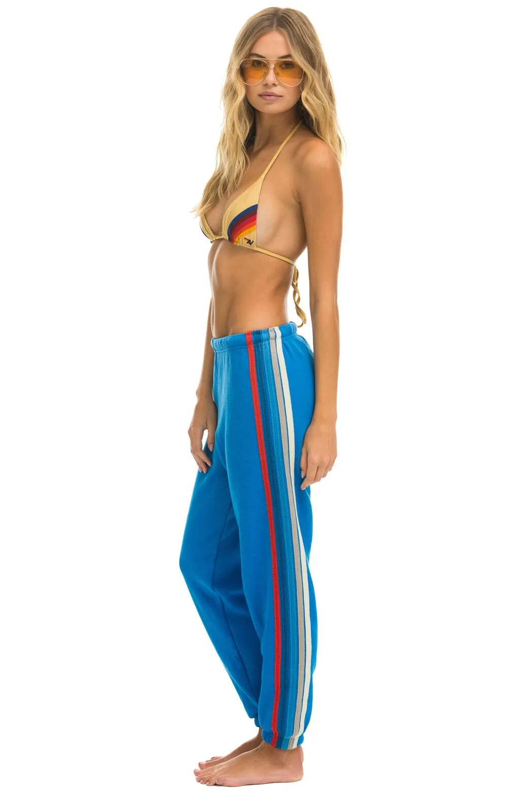 5 STRIPE SWEATPANTS - OCEAN // USA sold by Aviator Nation