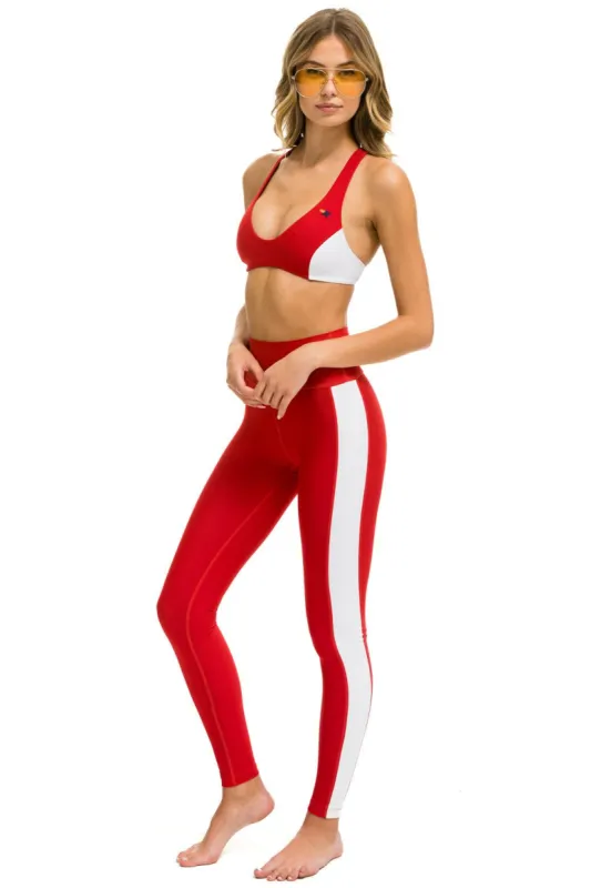 FULL LENGTH HI-RISE SPEED LEGGINGS - CHERRY sold by Aviator Nation