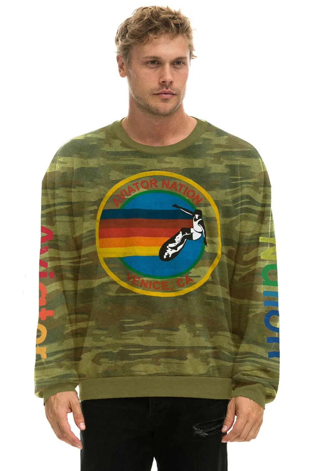 AVIATOR NATION RELAXED CREW SWEATSHIRT - CAMO sold by Aviator Nation product image thumbnail 2