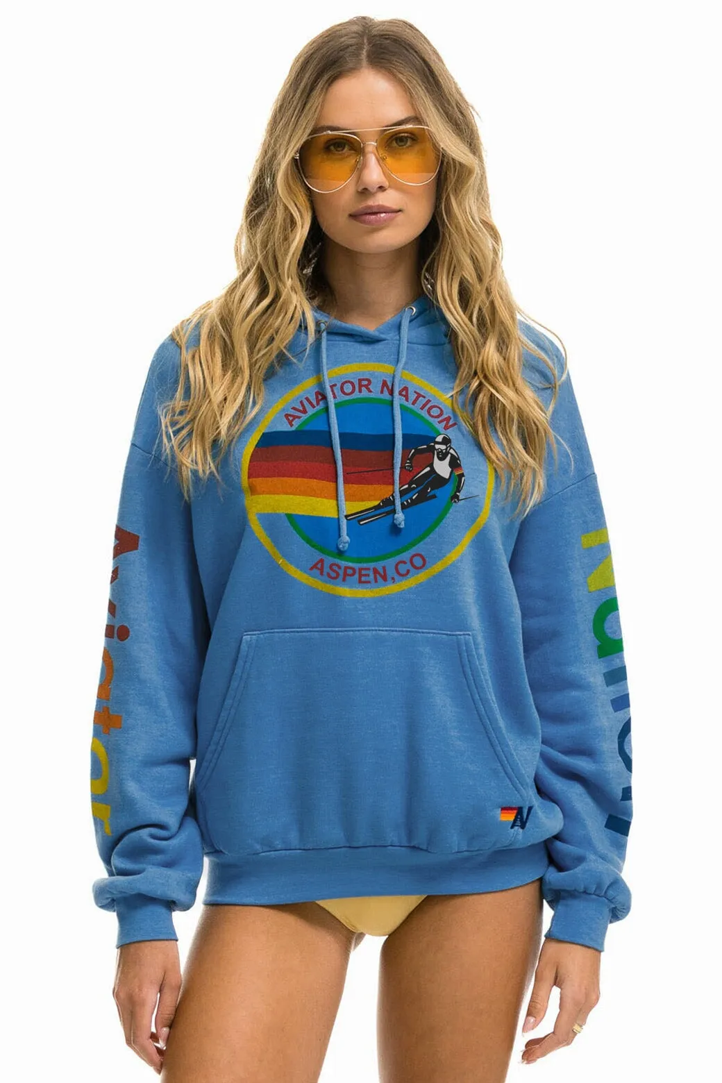 AVIATOR NATION ASPEN RELAXED PULLOVER HOODIE - COBALT sold by Aviator Nation