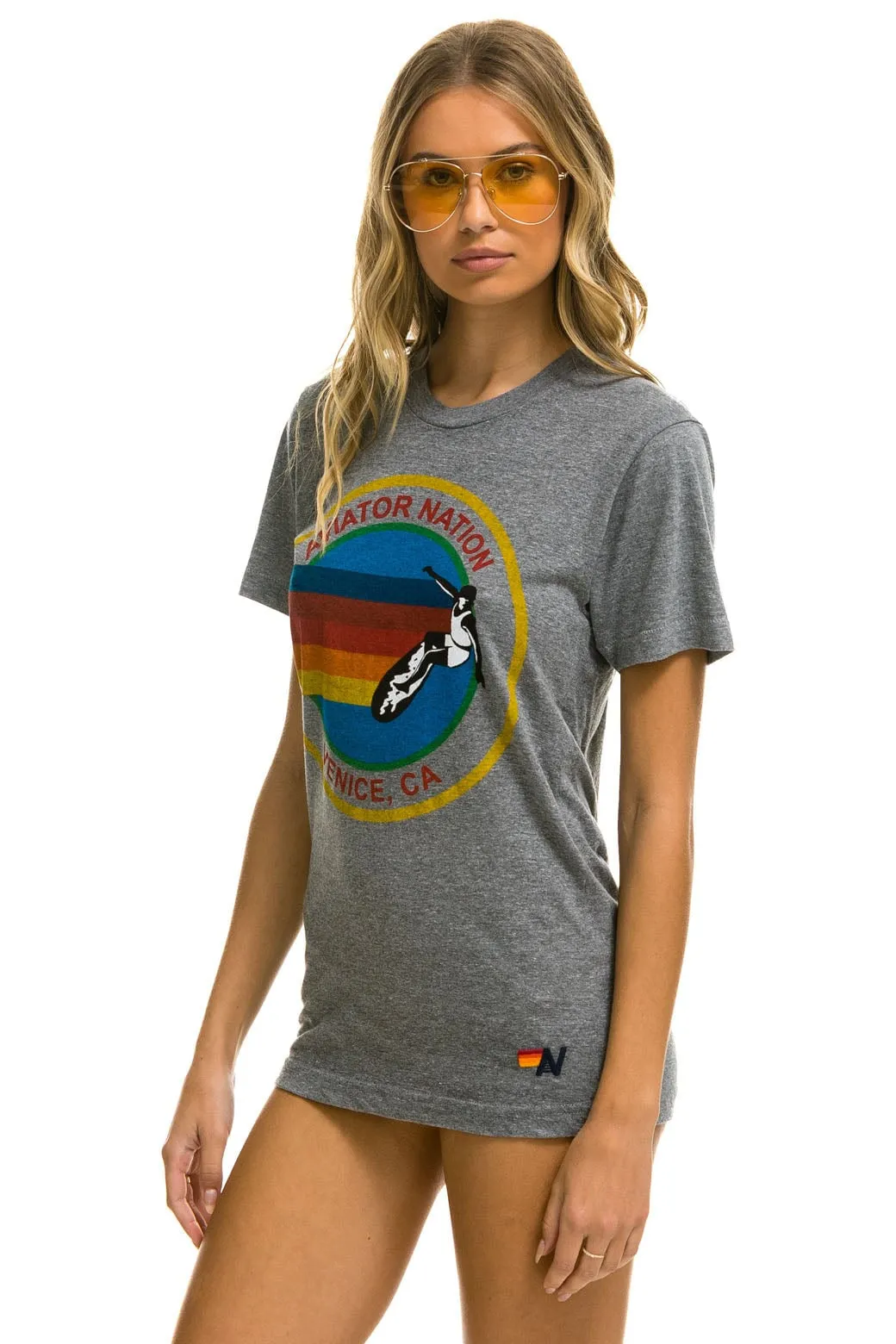 SIGNATURE TEE - HEATHER GREY sold by Aviator Nation product image thumbnail 3