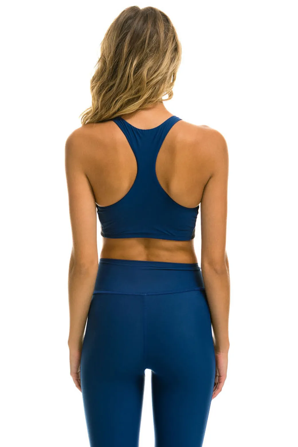 COLOR BLOCK RACER SPORTS BRA - ROYAL sold by Aviator Nation product image thumbnail 4