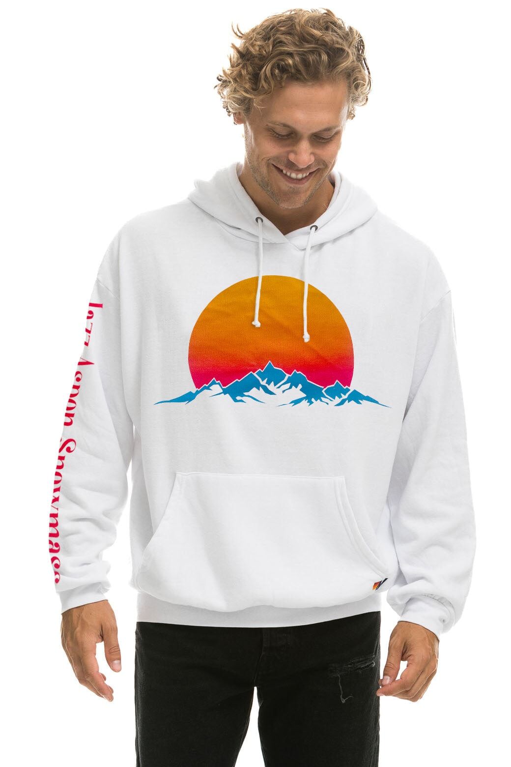 JAZZ ASPEN SNOWMASS 2023 RELAXED PULLOVER HOODIE - WHITE sold by Aviator Nation product image thumbnail 2