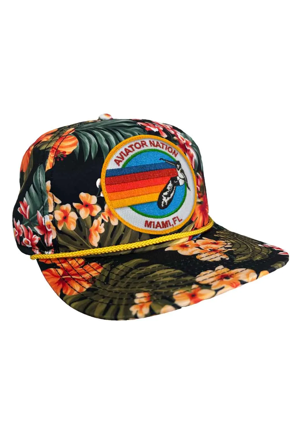 SIGNATURE MIAMI VINTAGE SAFARI TRUCKER HAT sold by Aviator Nation