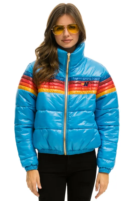 5 STRIPE APRES JACKET - GLOSSY OCEAN sold by Aviator Nation
