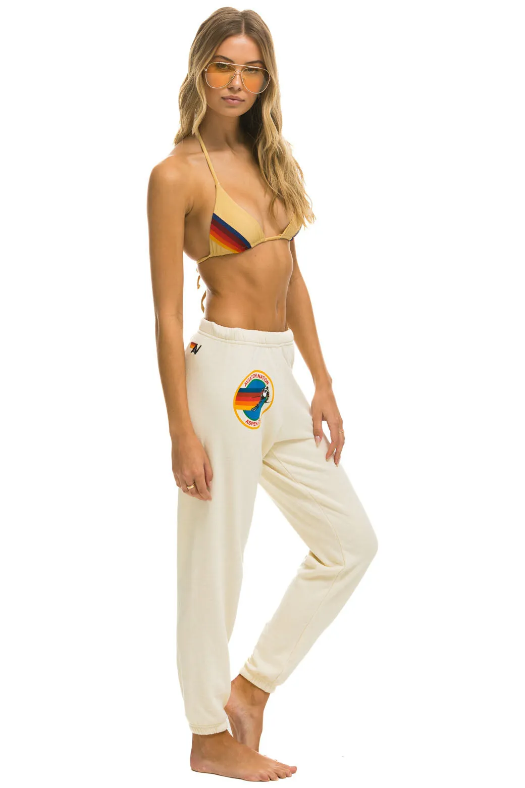 AVIATOR NATION ASPEN SWEATPANTS - VINTAGE WHITE sold by Aviator Nation product image thumbnail 3