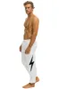 BOLT STITCH SWEATPANTS - WHITE // BLACK sold by Aviator Nation