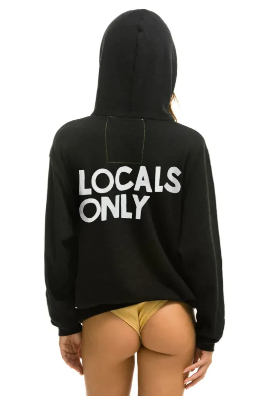 LOCALS ONLY HOODIE - BLACK sold by Aviator Nation