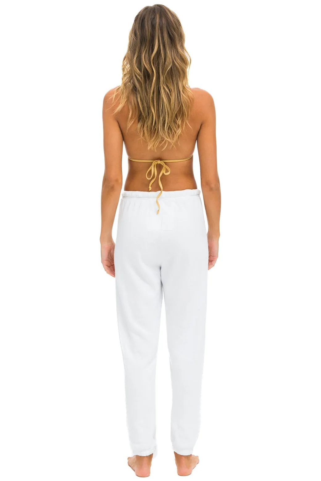 LOGO STITCH SWEATPANTS - WHITE sold by Aviator Nation product image thumbnail 4