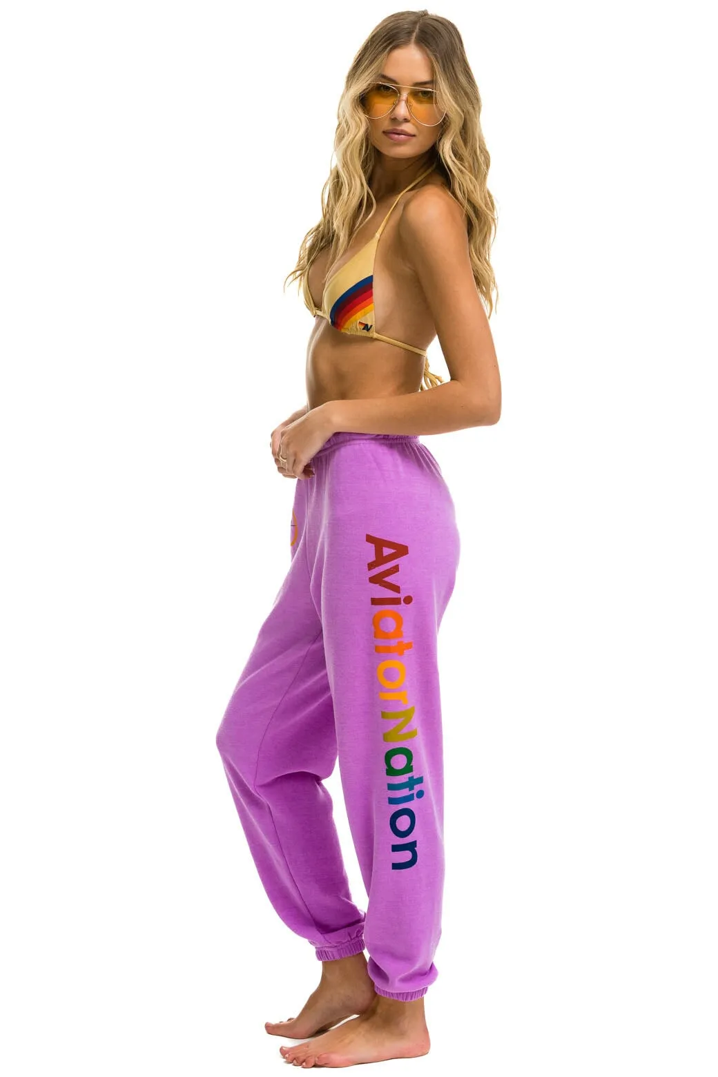 AVIATOR NATION SWEATPANTS - NEON PURPLE sold by Aviator Nation