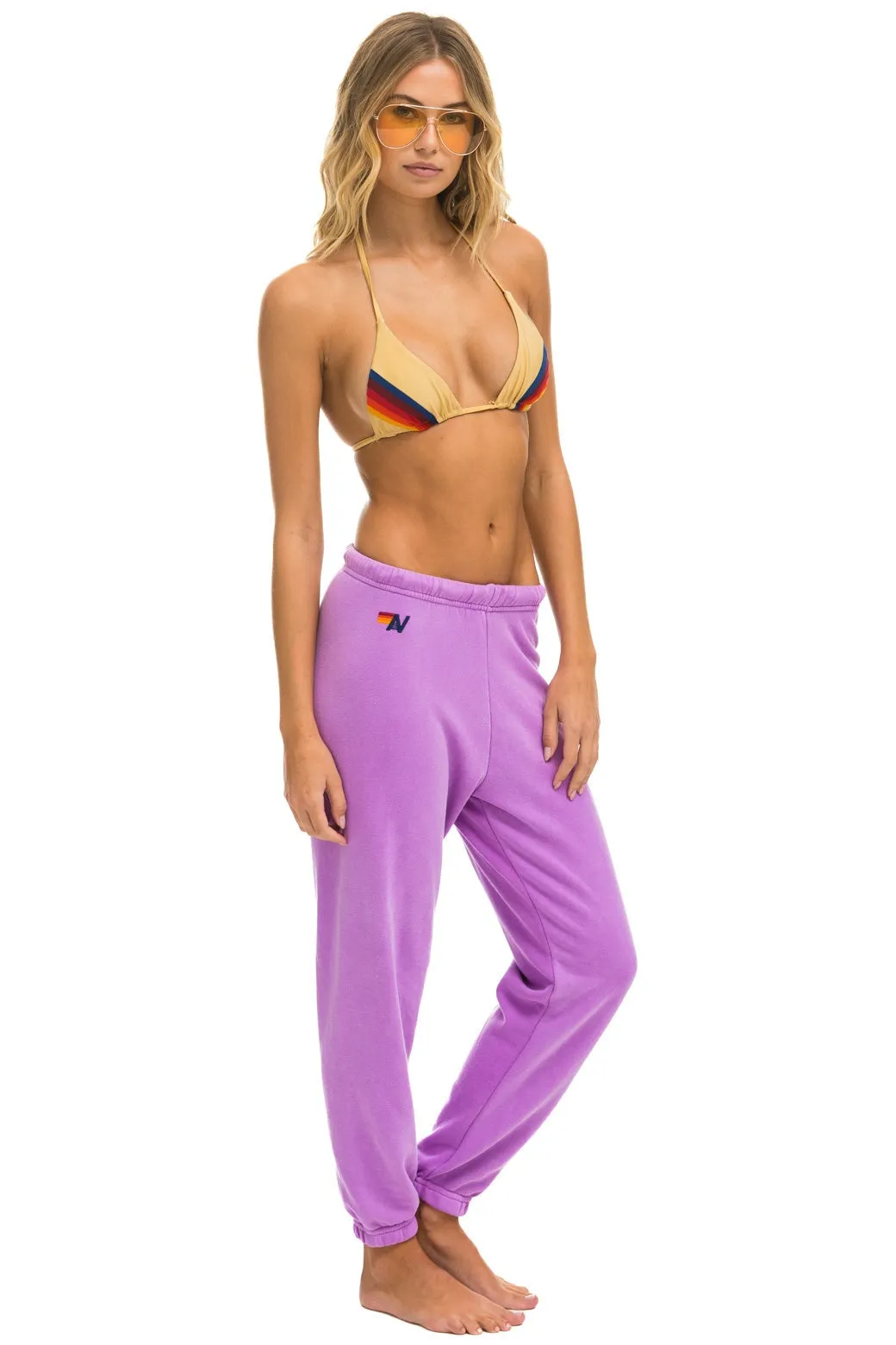 5 STRIPE SWEATPANTS - NEON PURPLE // PINK PURPLE sold by Aviator Nation product image thumbnail 3