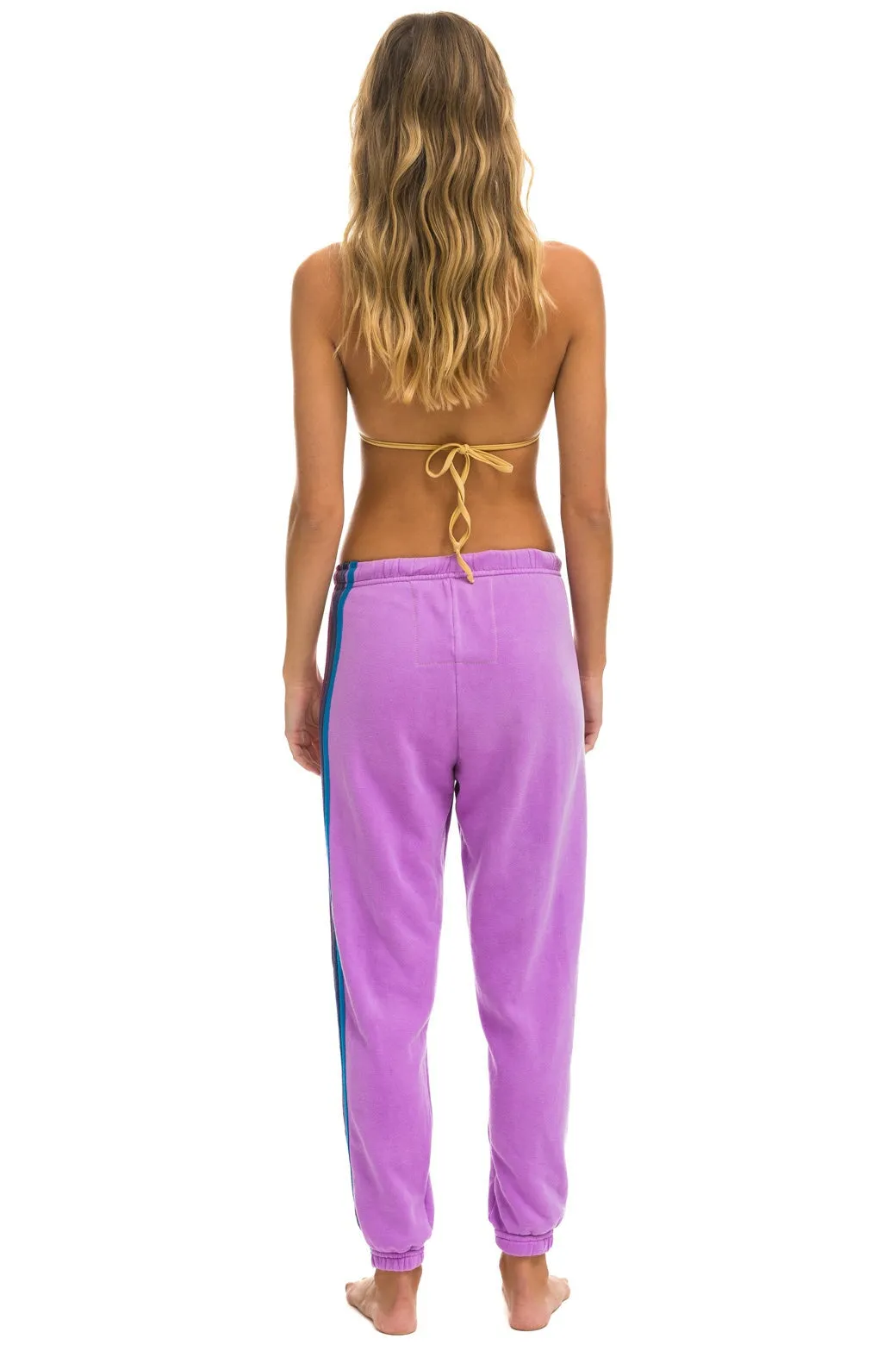 5 STRIPE SWEATPANTS - NEON PURPLE // PINK PURPLE sold by Aviator Nation product image thumbnail 4