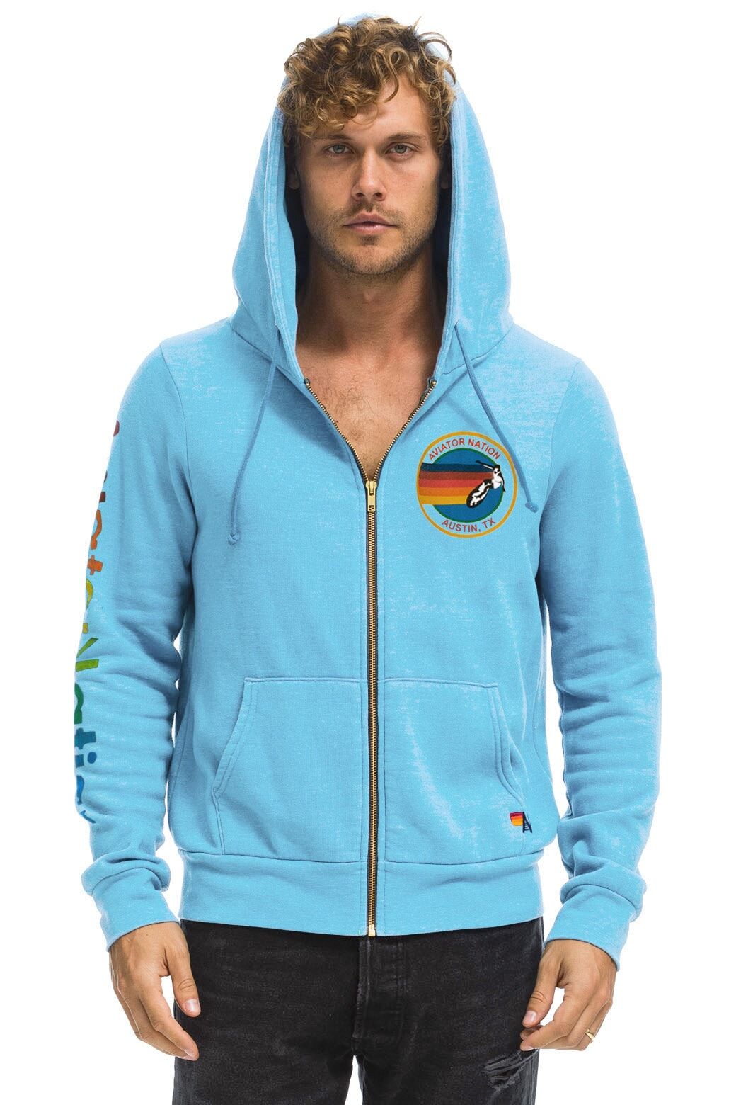 AVIATOR NATION AUSTIN HOODIE - SKY sold by Aviator Nation product image thumbnail 2