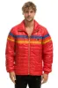 4 STRIPE TRAVELER JACKET - GLOSSY CHERRY sold by Aviator Nation