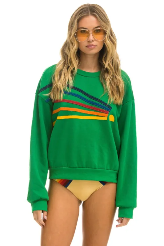 DAYDREAM RELAXED CREW SWEATSHIRT - KELLY GREEN sold by Aviator Nation