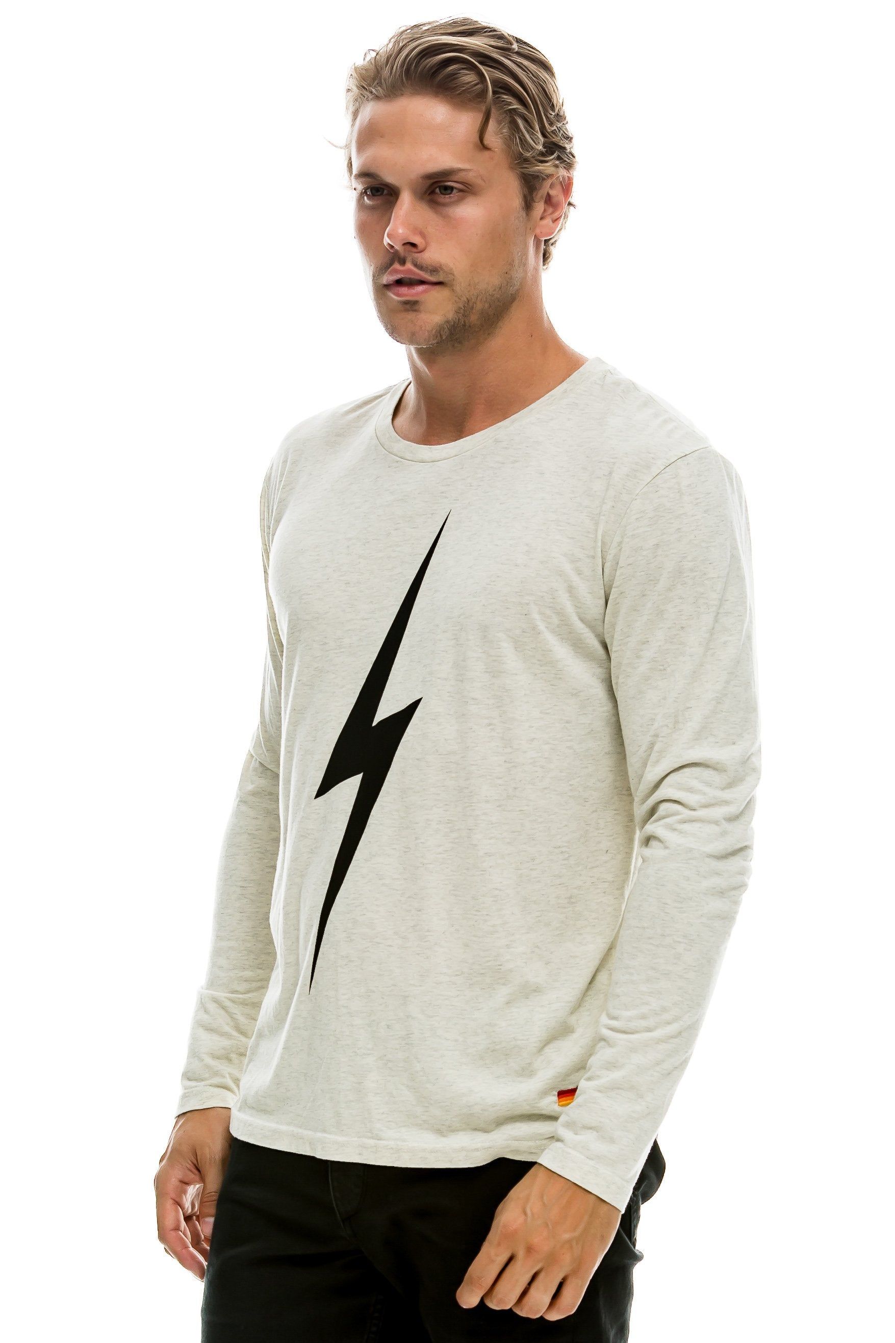 BOLT LONG SLEEVE CREW TEE - VINTAGE WHITE sold by Aviator Nation product image thumbnail 5