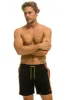 MEN'S 5 STRIPE FLEX SHORTS - BLACK sold by Aviator Nation