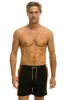 MEN'S 5 STRIPE FLEX SHORTS - BLACK sold by Aviator Nation