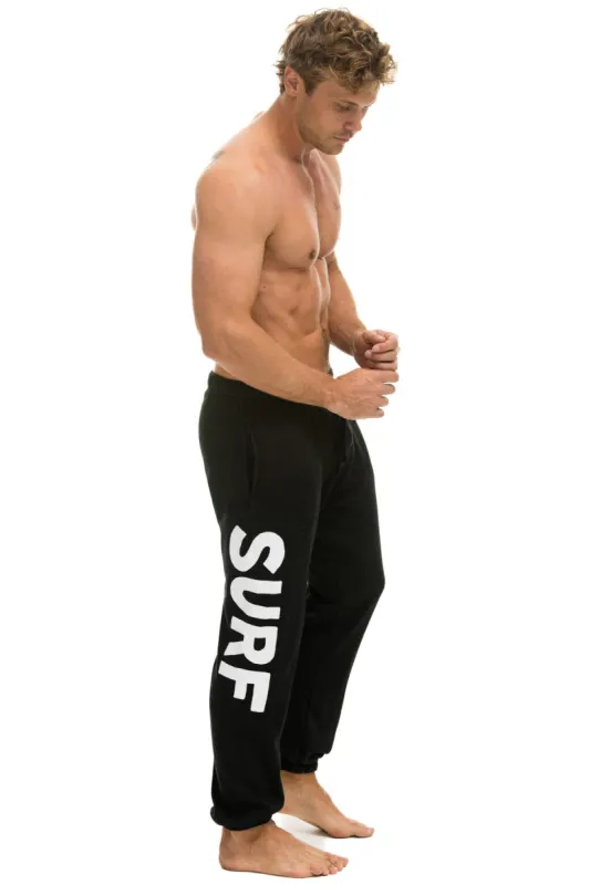 SURF MENS SWEATPANTS - BLACK sold by Aviator Nation