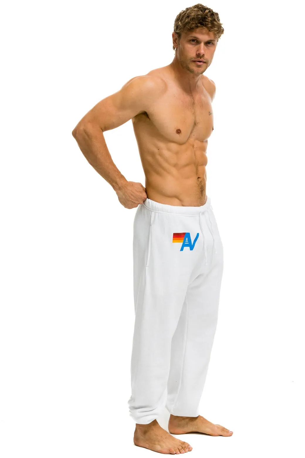 LOGO SWEATPANTS - WHITE sold by Aviator Nation product image thumbnail 2