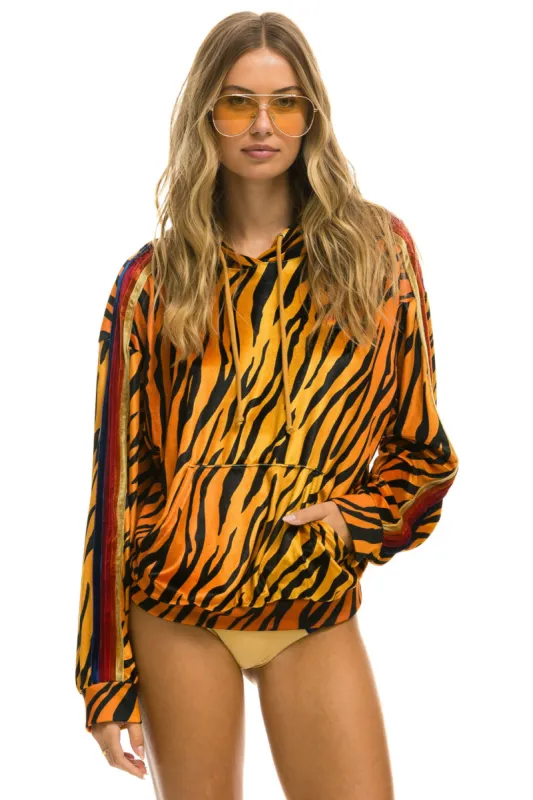 CLASSIC VELVET RELAXED PULLOVER HOODIE - TIGER sold by Aviator Nation