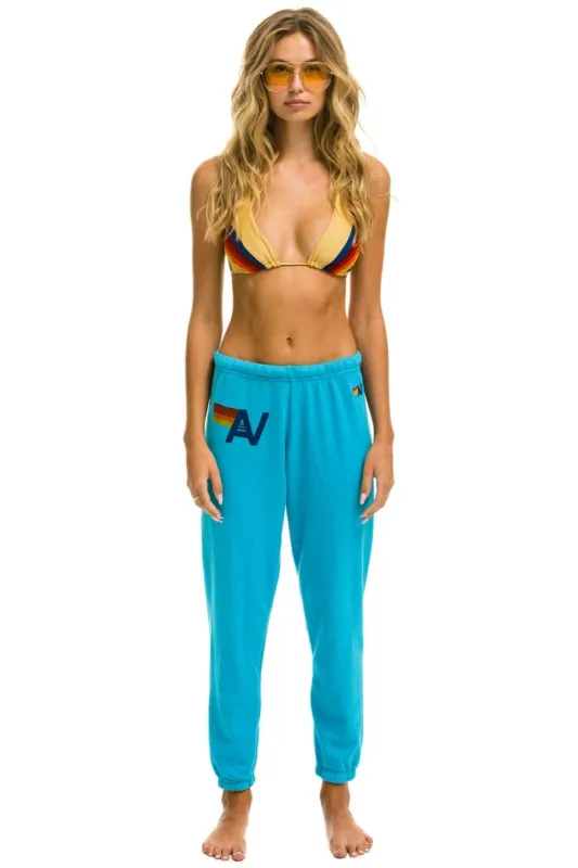 LOGO SWEATPANTS - NEON BLUE sold by Aviator Nation