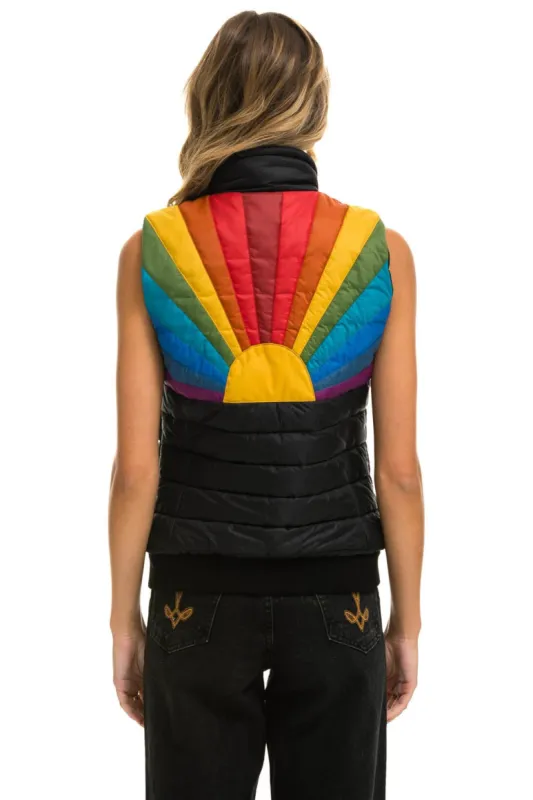 SUNBURST VEST - BLACK made by Aviator Nation