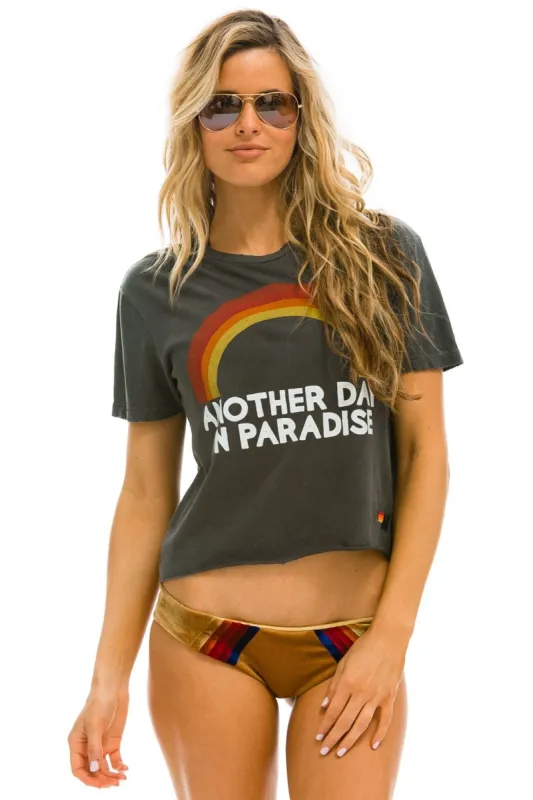 ANOTHER DAY IN PARADISE BOYFRIEND TEE - VINTAGE CHARCOAL sold by Aviator Nation