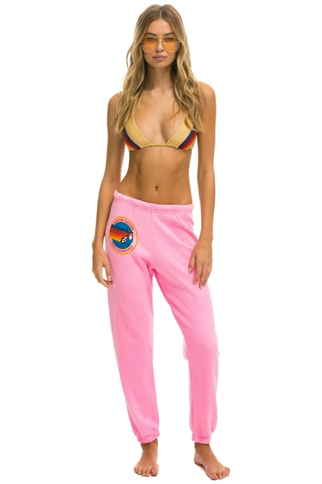 AVIATOR NATION NORTH SHORE SWEATPANTS - NEON PINK sold by Aviator Nation