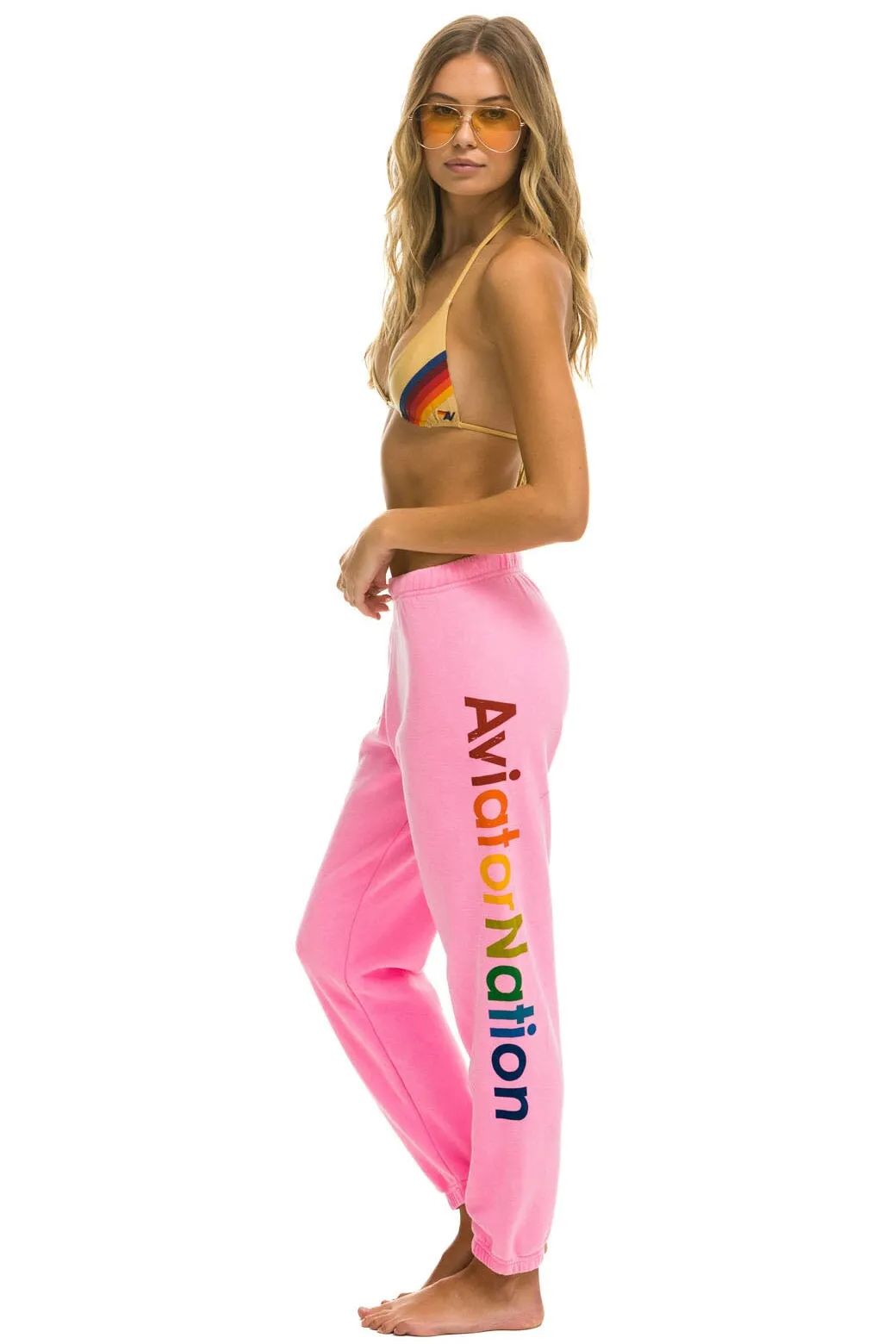 AVIATOR NATION MILL VALLEY SWEATPANTS - NEON PINK sold by Aviator Nation