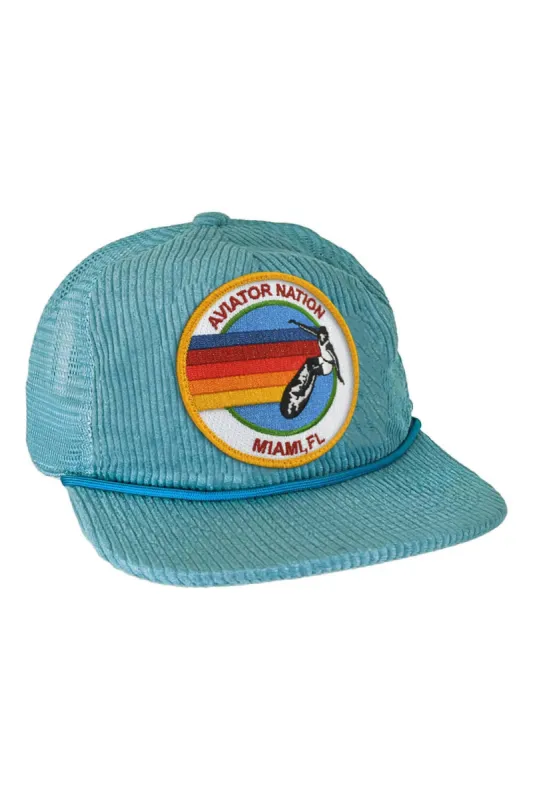 SIGNATURE MIAMI - VINTAGE CORDUROY MESH TRUCKER sold by Aviator Nation