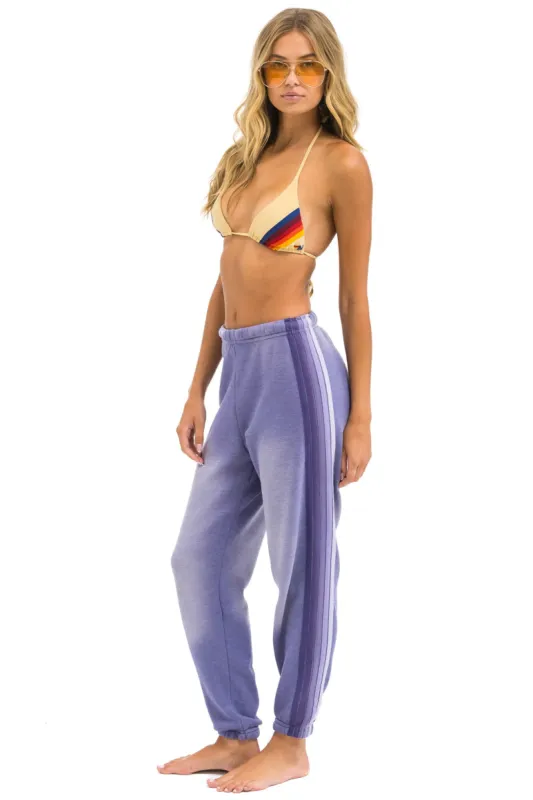 5 STRIPE SWEATPANTS - FADED GRAPE sold by Aviator Nation