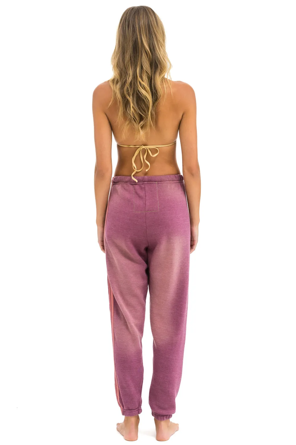 5 STRIPE SWEATPANTS - FADED BERRY sold by Aviator Nation product image thumbnail 4