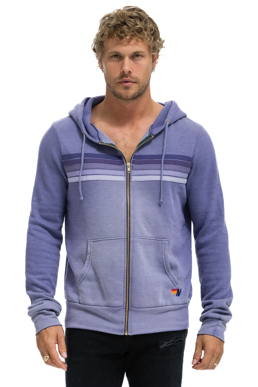 5 STRIPE HOODIE - FADED GRAPE sold by Aviator Nation product image thumbnail 2