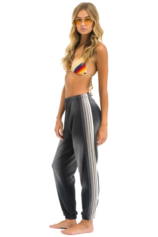 5 STRIPE SWEATPANTS - FADED SMOKE sold by Aviator Nation
