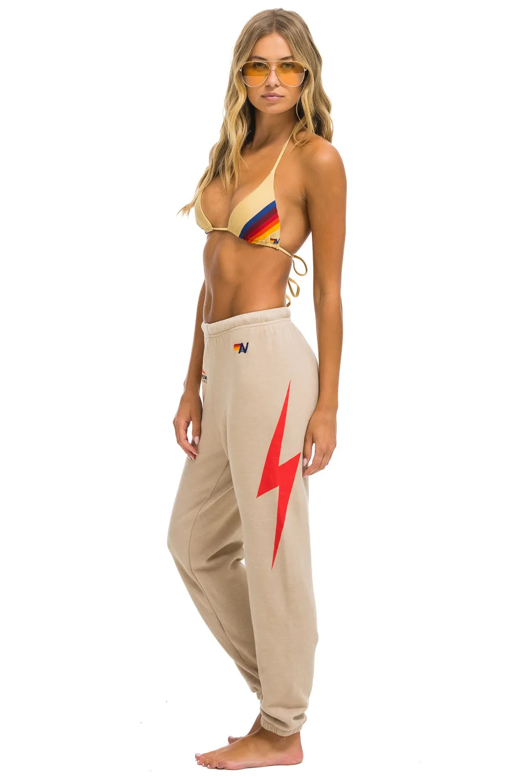 JAZZ ASPEN SNOWMASS 2024 UNISEX SWEATPANTS - SAND sold by Aviator Nation product image thumbnail 2