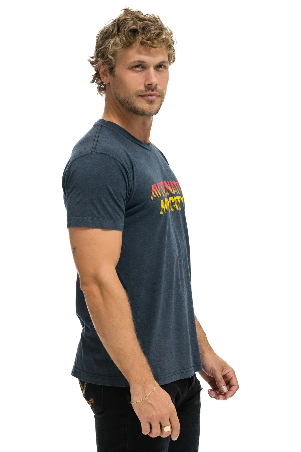 NASHVILLE MUSIC CITY TEE - CHARCOAL sold by Aviator Nation product image thumbnail 4