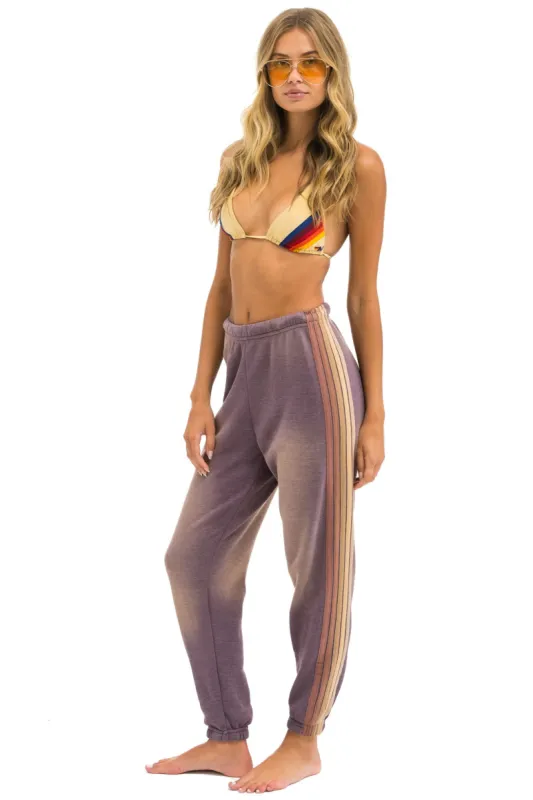 5 STRIPE SWEATPANTS - FADED MOCHA sold by Aviator Nation