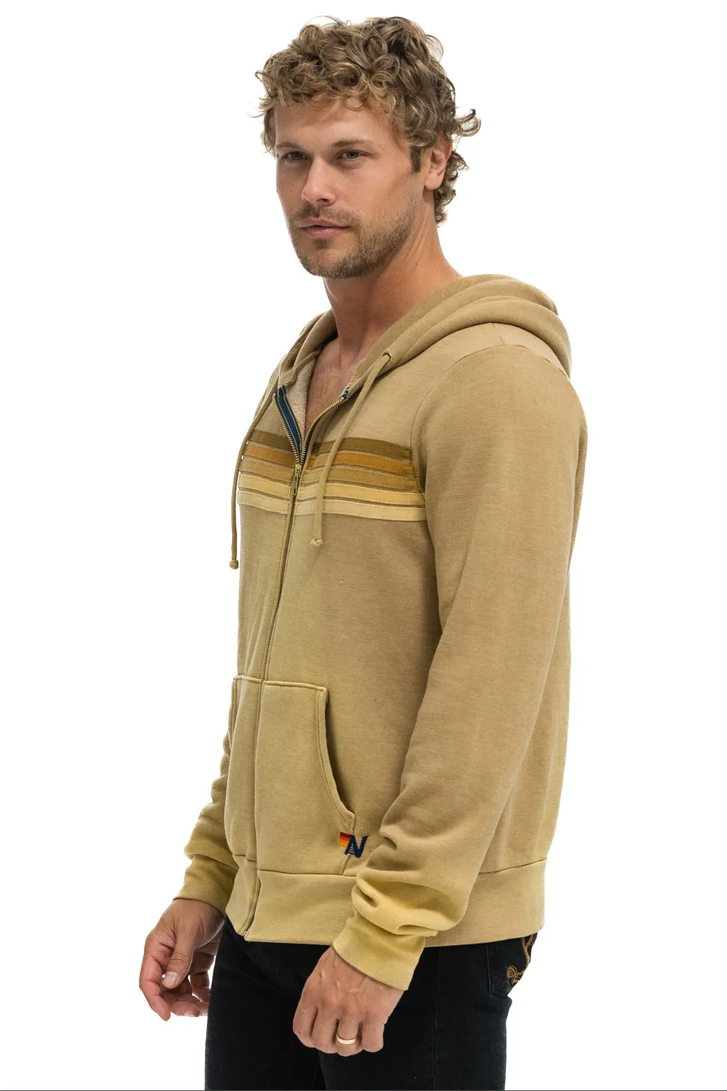 5 STRIPE HOODIE - FADED TAN sold by Aviator Nation product image thumbnail 4