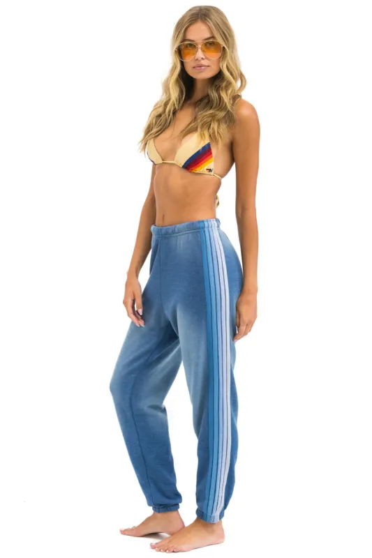 5 STRIPE SWEATPANTS - FADED WATER sold by Aviator Nation