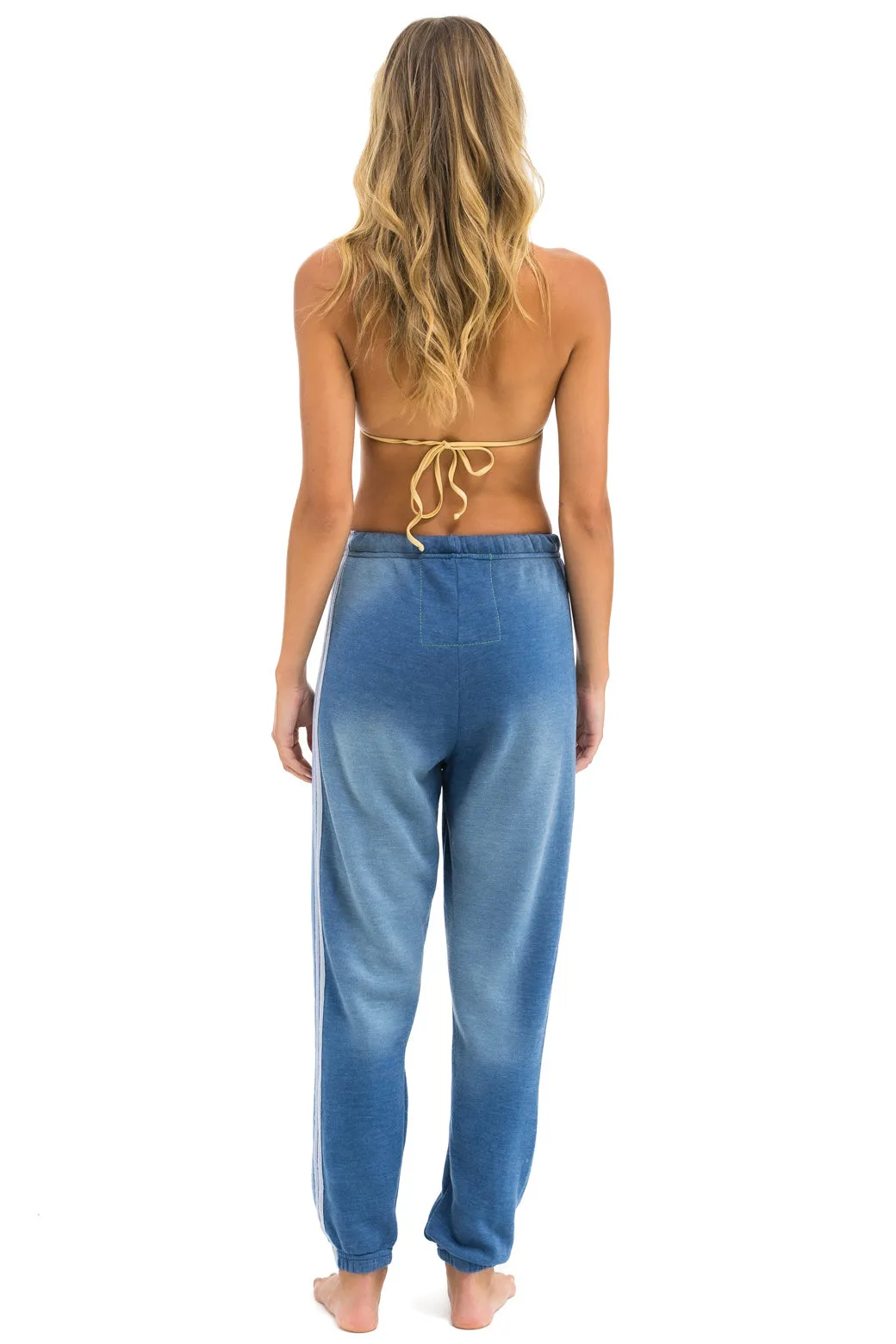 5 STRIPE SWEATPANTS - FADED WATER sold by Aviator Nation product image thumbnail 3