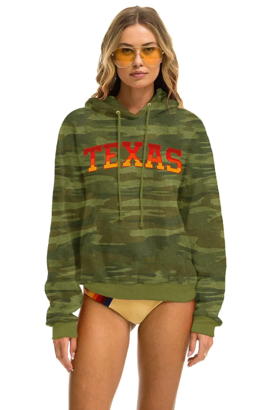 UNIVERSITY OF TEXAS PULLOVER HOODIE RELAXED - CAMO sold by Aviator Nation