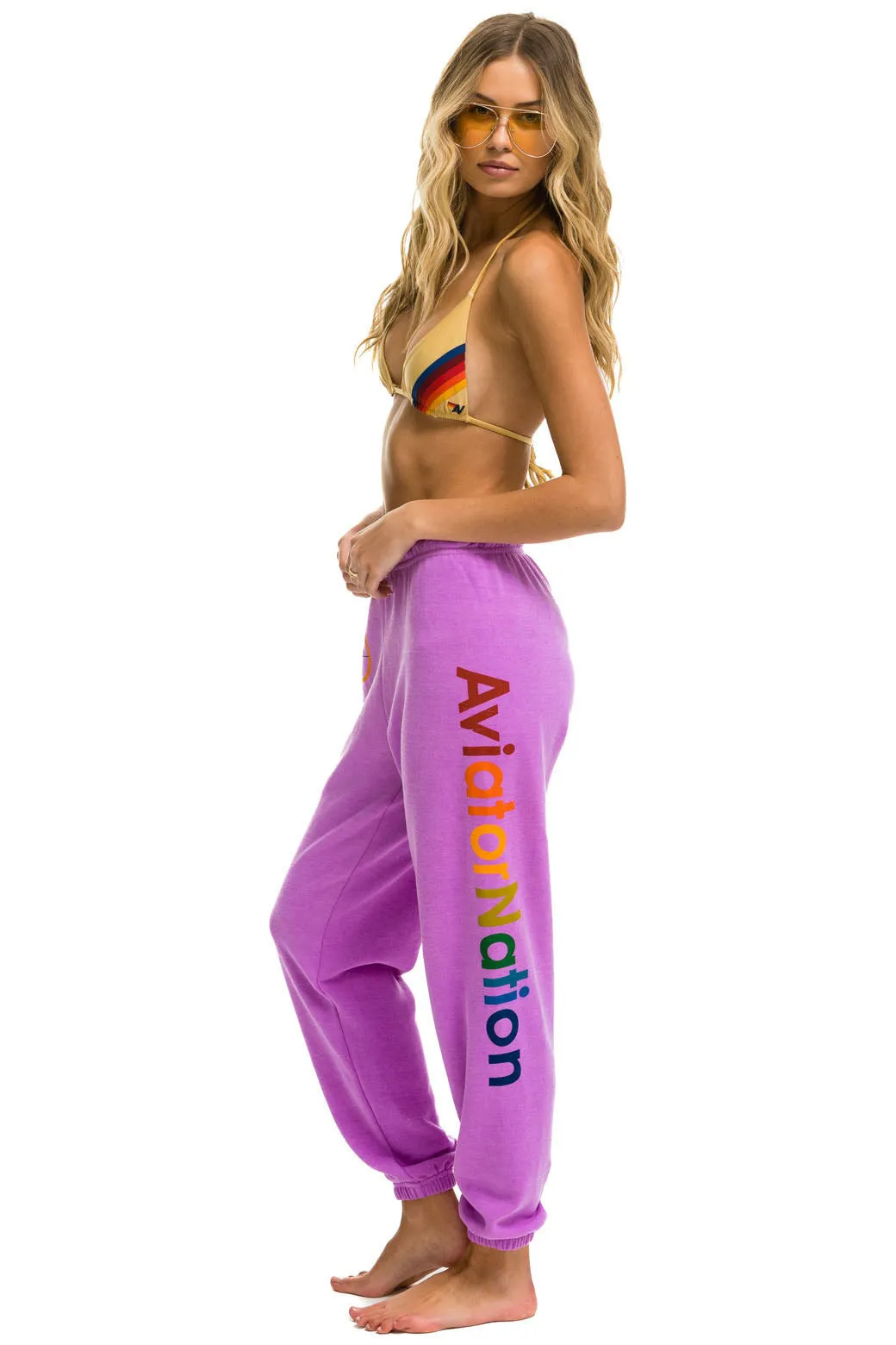 AVIATOR NATION MANHATTAN BEACH SWEATPANTS - NEON PURPLE sold by Aviator Nation