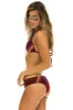 VELVET RETRO BIKINI BOTTOM - WINE sold by Aviator Nation